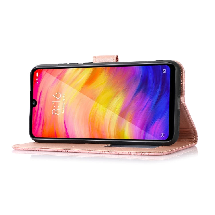 For Xiaomi Redmi Note 7 Skin Feel Embossed Sunflower Horizontal Flip Leather Case with Holder & Card Slots & Wallet & Lanyard