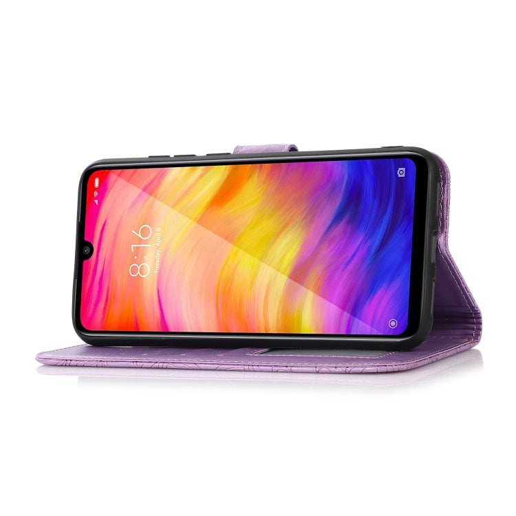 For Xiaomi Redmi Note 7 Skin Feel Embossed Sunflower Horizontal Flip Leather Case with Holder & Card Slots & Wallet & Lanyard