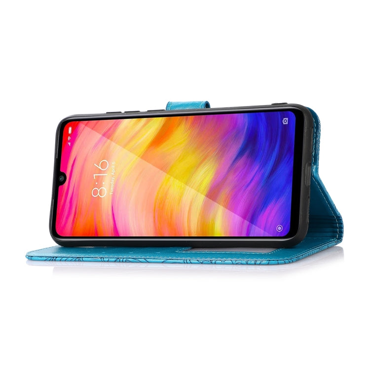 For Xiaomi Redmi Note 7 Skin Feel Embossed Sunflower Horizontal Flip Leather Case with Holder & Card Slots & Wallet & Lanyard