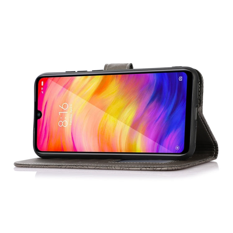 For Xiaomi Redmi Note 7 Skin Feel Embossed Sunflower Horizontal Flip Leather Case with Holder & Card Slots & Wallet & Lanyard