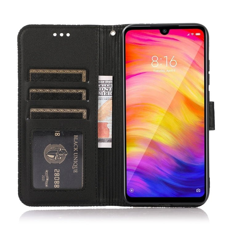 For Xiaomi Redmi Note 7 Skin Feel Embossed Sunflower Horizontal Flip Leather Case with Holder & Card Slots & Wallet & Lanyard
