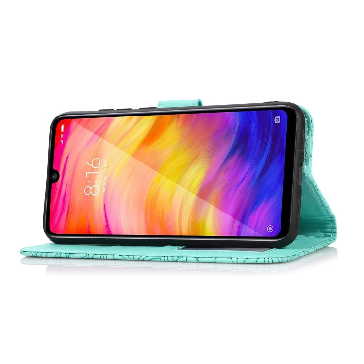 For Xiaomi Redmi Note 7 Skin Feel Embossed Sunflower Horizontal Flip Leather Case with Holder & Card Slots & Wallet & Lanyard