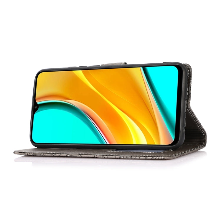 For Xiaomi Redmi 9 Skin Feel Embossed Sunflower Horizontal Flip Leather Case with Holder & Card Slots & Wallet & Lanyard