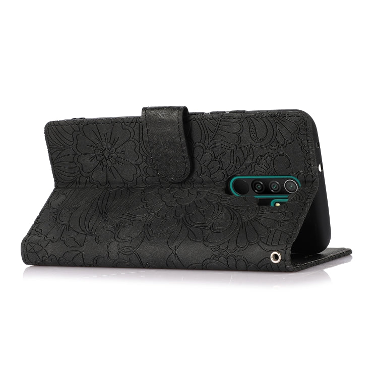 For Xiaomi Redmi 9 Skin Feel Embossed Sunflower Horizontal Flip Leather Case with Holder & Card Slots & Wallet & Lanyard