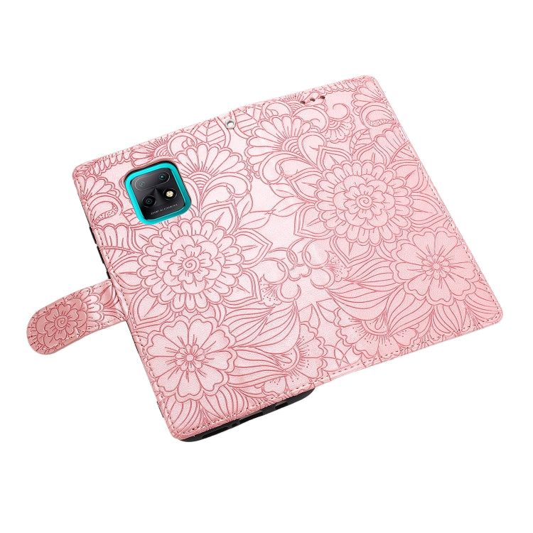 For Xiaomi Redmi 10X 5G Skin Feel Embossed Sunflower Horizontal Flip Leather Case with Holder & Card Slots & Wallet & Lanyard