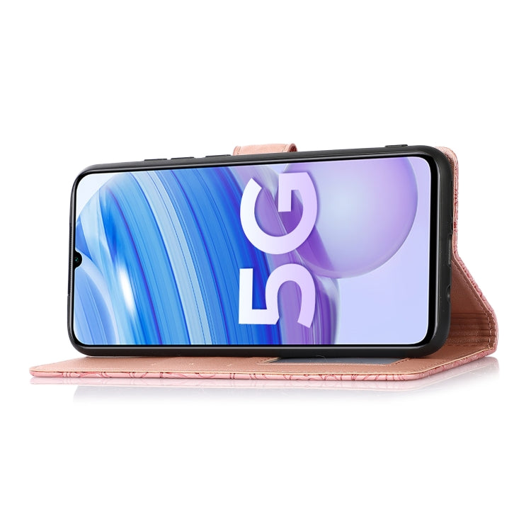 For Xiaomi Redmi 10X 5G Skin Feel Embossed Sunflower Horizontal Flip Leather Case with Holder & Card Slots & Wallet & Lanyard