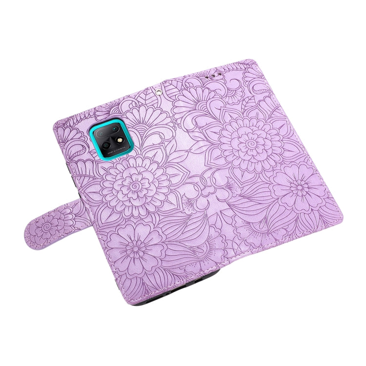 For Xiaomi Redmi 10X 5G Skin Feel Embossed Sunflower Horizontal Flip Leather Case with Holder & Card Slots & Wallet & Lanyard