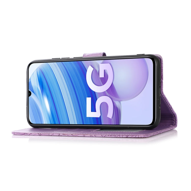 For Xiaomi Redmi 10X 5G Skin Feel Embossed Sunflower Horizontal Flip Leather Case with Holder & Card Slots & Wallet & Lanyard