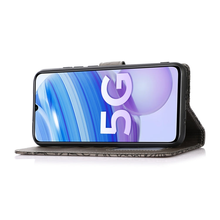 For Xiaomi Redmi 10X 5G Skin Feel Embossed Sunflower Horizontal Flip Leather Case with Holder & Card Slots & Wallet & Lanyard