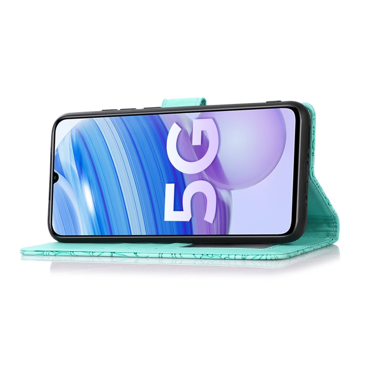 For Xiaomi Redmi 10X 5G Skin Feel Embossed Sunflower Horizontal Flip Leather Case with Holder & Card Slots & Wallet & Lanyard