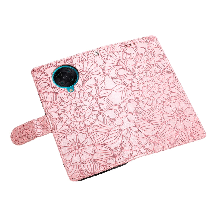 For Xiaomi Redmi K30 Pro Skin Feel Embossed Sunflower Horizontal Flip Leather Case with Holder & Card Slots & Wallet & Lanyard