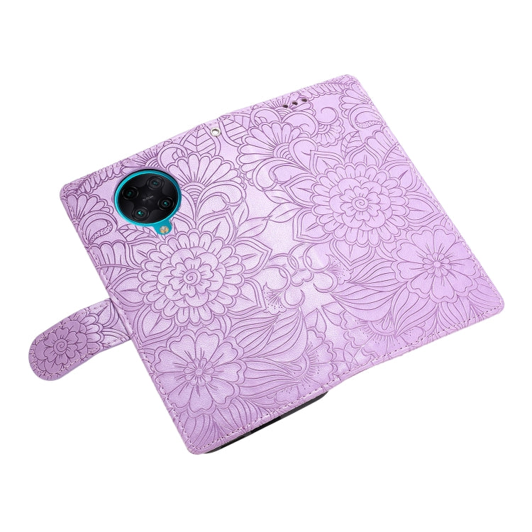 For Xiaomi Redmi K30 Pro Skin Feel Embossed Sunflower Horizontal Flip Leather Case with Holder & Card Slots & Wallet & Lanyard