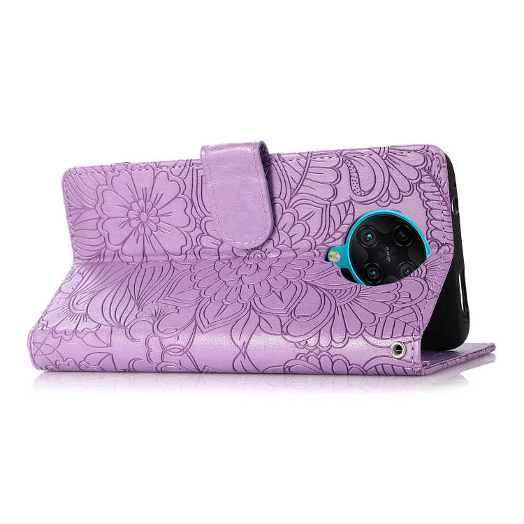 For Xiaomi Redmi K30 Pro Skin Feel Embossed Sunflower Horizontal Flip Leather Case with Holder & Card Slots & Wallet & Lanyard