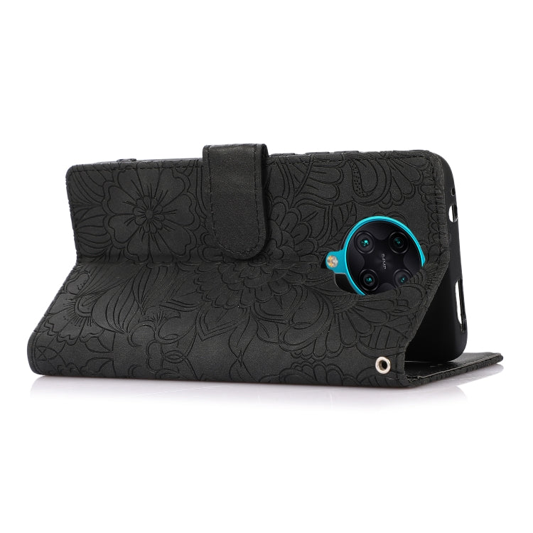 For Xiaomi Redmi K30 Pro Skin Feel Embossed Sunflower Horizontal Flip Leather Case with Holder & Card Slots & Wallet & Lanyard