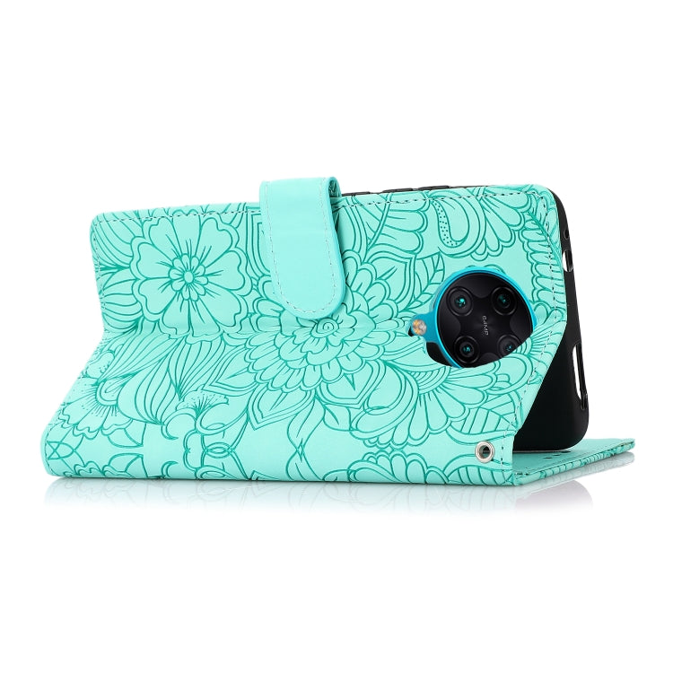 For Xiaomi Redmi K30 Pro Skin Feel Embossed Sunflower Horizontal Flip Leather Case with Holder & Card Slots & Wallet & Lanyard