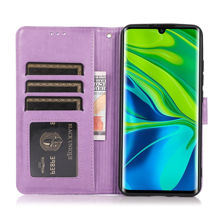For Xiaomi Mi CC9 Pro Skin Feel Embossed Sunflower Horizontal Flip Leather Case with Holder & Card Slots & Wallet & Lanyard