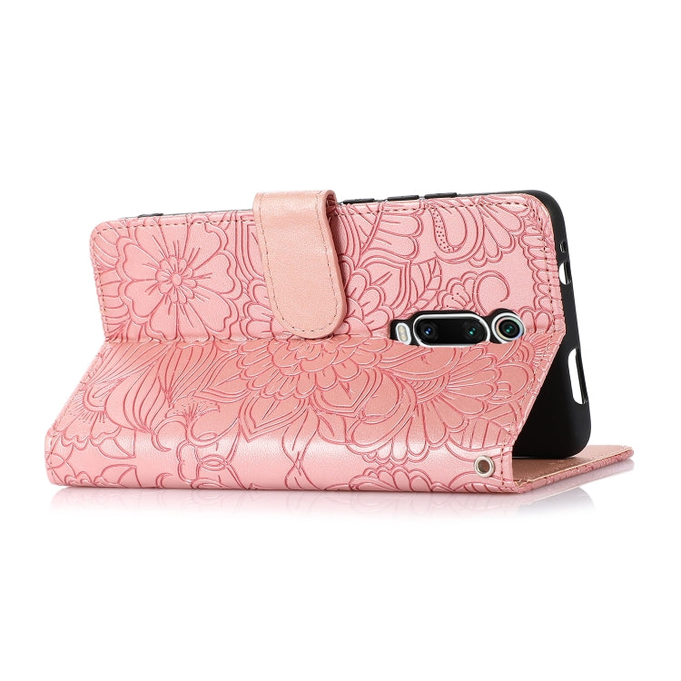 For Xiaomi Redmi K20 Skin Feel Embossed Sunflower Horizontal Flip Leather Case with Holder & Card Slots & Wallet & Lanyard