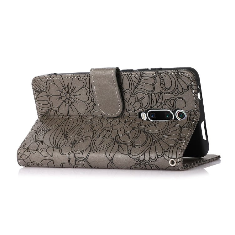 For Xiaomi Redmi K20 Skin Feel Embossed Sunflower Horizontal Flip Leather Case with Holder & Card Slots & Wallet & Lanyard