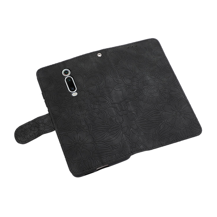 For Xiaomi Redmi K20 Skin Feel Embossed Sunflower Horizontal Flip Leather Case with Holder & Card Slots & Wallet & Lanyard