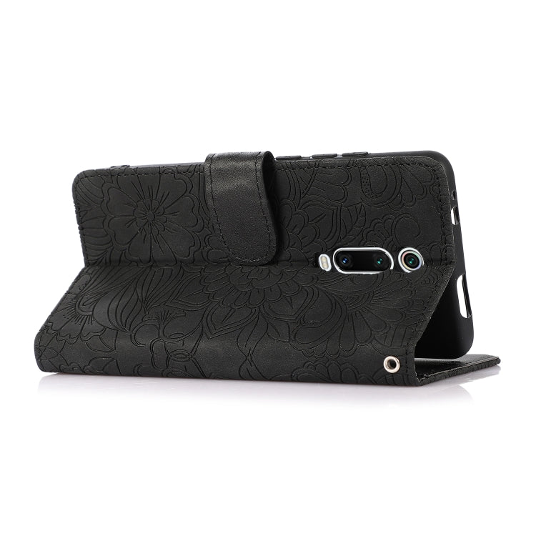 For Xiaomi Redmi K20 Skin Feel Embossed Sunflower Horizontal Flip Leather Case with Holder & Card Slots & Wallet & Lanyard