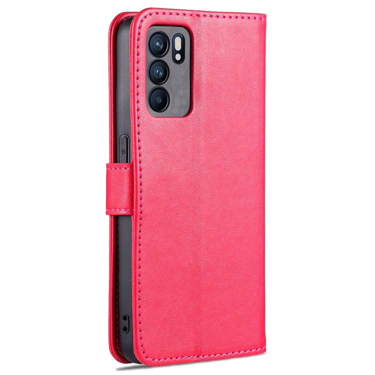 For OPPO Reno6 / Reno6 Pro 5G AZNS Sheepskin Texture Horizontal Flip Leather Case with Holder & Card Slots & Wallet