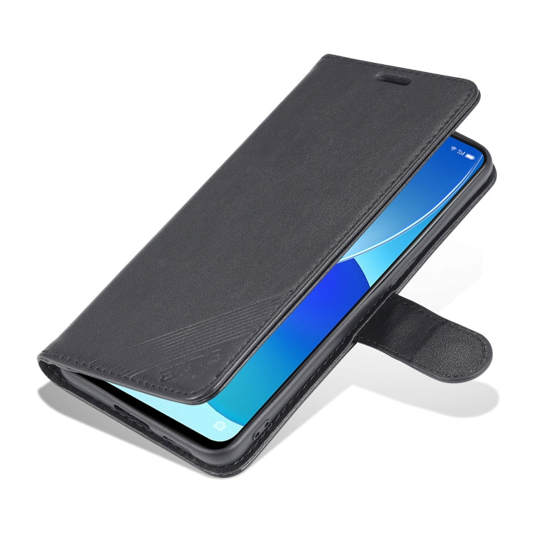 For OPPO Reno6 / Reno6 Pro 5G AZNS Sheepskin Texture Horizontal Flip Leather Case with Holder & Card Slots & Wallet
