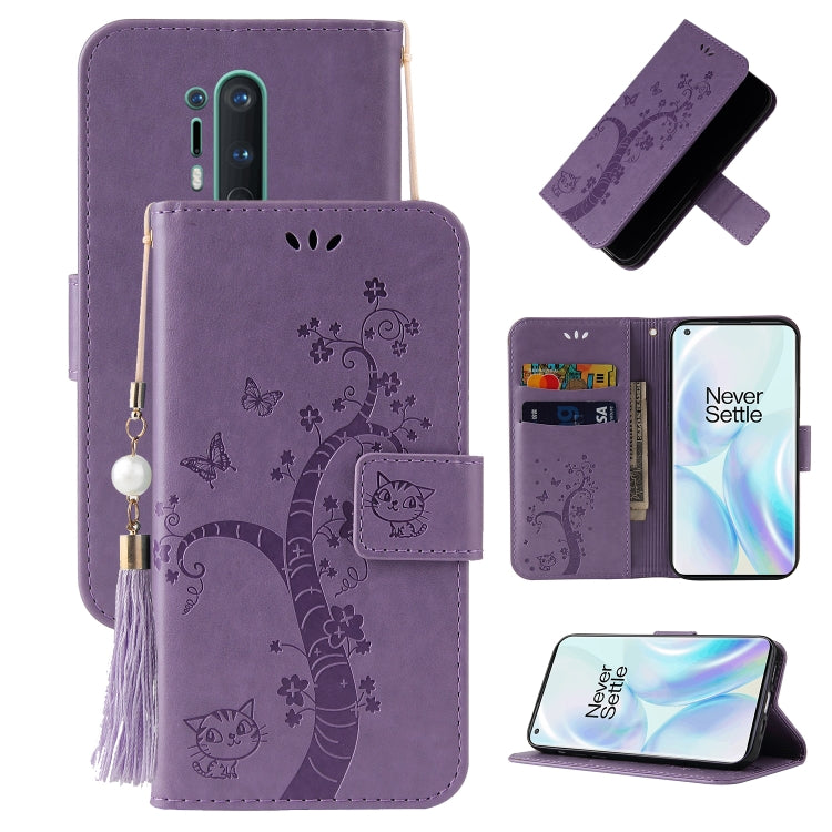 For OnePlus 8 Pro Embossed Lucky Tree Horizontal Flip Leather Case with Holder & Card Slot & Wallet & Lanyard