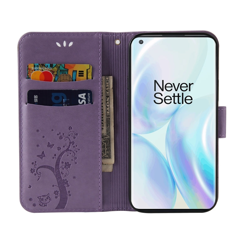 For OnePlus 8 Pro Embossed Lucky Tree Horizontal Flip Leather Case with Holder & Card Slot & Wallet & Lanyard
