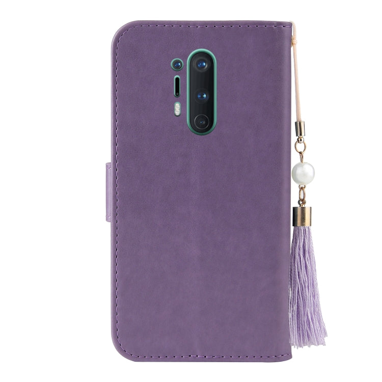 For OnePlus 8 Pro Embossed Lucky Tree Horizontal Flip Leather Case with Holder & Card Slot & Wallet & Lanyard