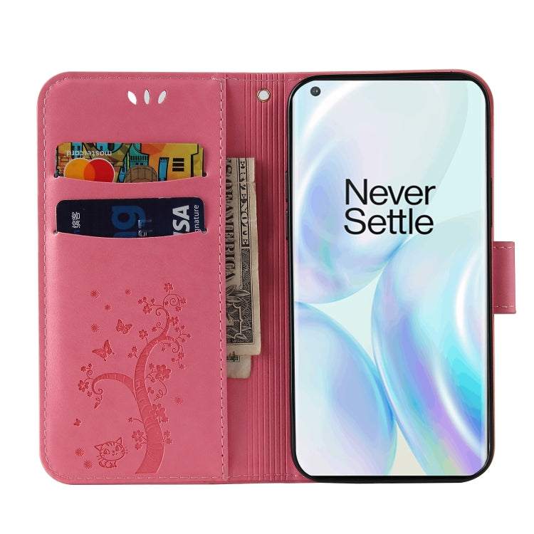 For OnePlus 8 Pro Embossed Lucky Tree Horizontal Flip Leather Case with Holder & Card Slot & Wallet & Lanyard