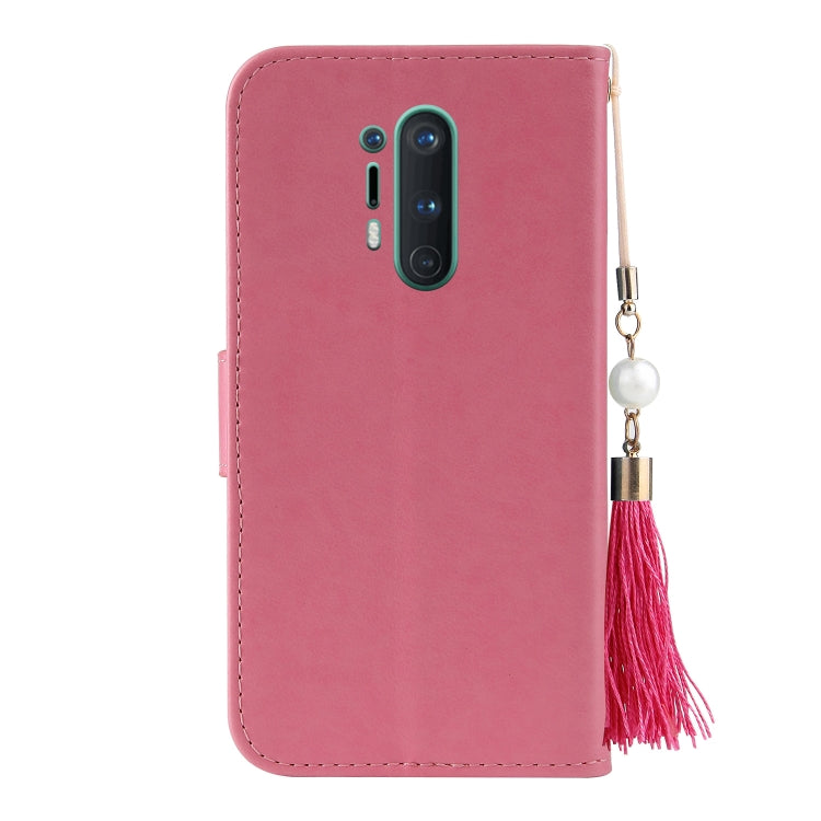 For OnePlus 8 Pro Embossed Lucky Tree Horizontal Flip Leather Case with Holder & Card Slot & Wallet & Lanyard