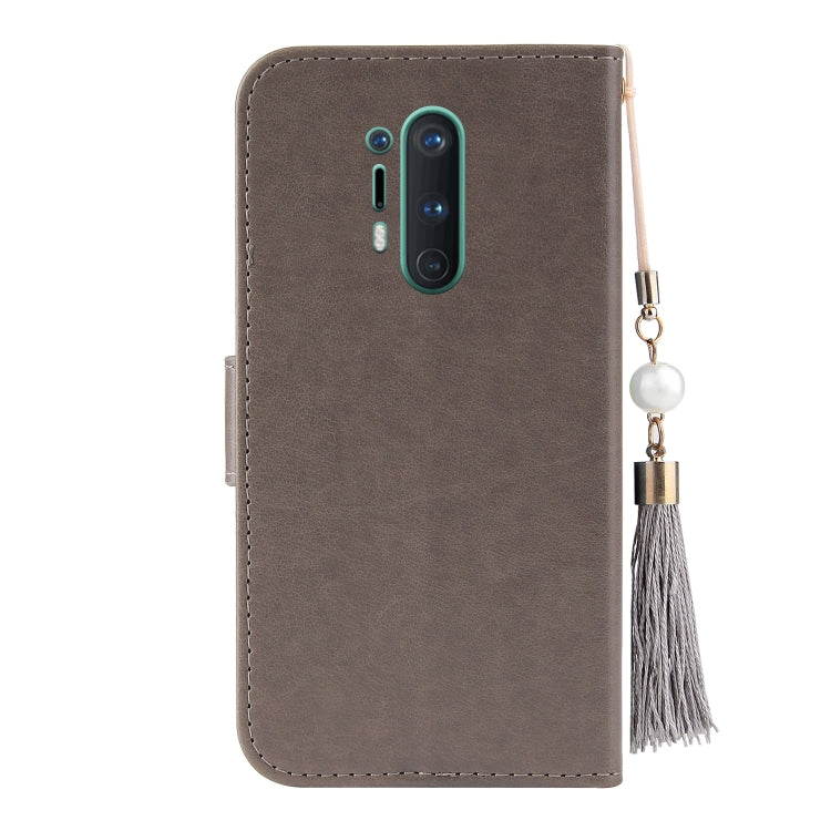For OnePlus 8 Pro Embossed Lucky Tree Horizontal Flip Leather Case with Holder & Card Slot & Wallet & Lanyard