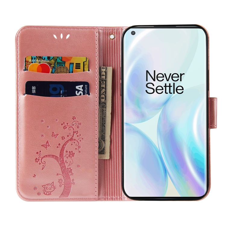 For OnePlus 8 Pro Embossed Lucky Tree Horizontal Flip Leather Case with Holder & Card Slot & Wallet & Lanyard
