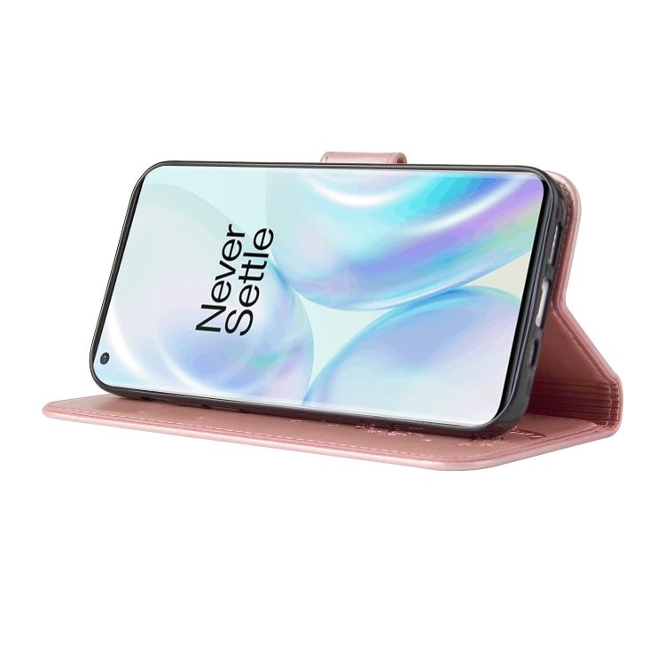 For OnePlus 8 Pro Embossed Lucky Tree Horizontal Flip Leather Case with Holder & Card Slot & Wallet & Lanyard