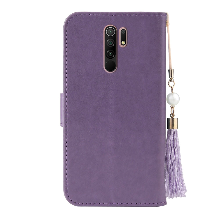 For Xiaomi Redmi 9 Embossed Lucky Tree Horizontal Flip Leather Case with Holder & Card Slot & Wallet & Lanyard