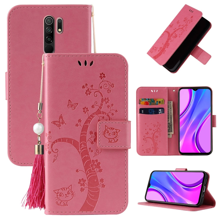 For Xiaomi Redmi 9 Embossed Lucky Tree Horizontal Flip Leather Case with Holder & Card Slot & Wallet & Lanyard