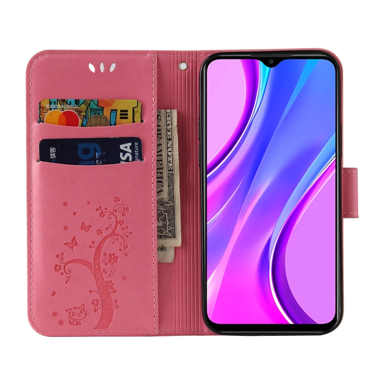 For Xiaomi Redmi 9 Embossed Lucky Tree Horizontal Flip Leather Case with Holder & Card Slot & Wallet & Lanyard