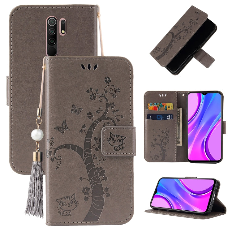 For Xiaomi Redmi 9 Embossed Lucky Tree Horizontal Flip Leather Case with Holder & Card Slot & Wallet & Lanyard