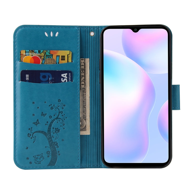 For Xiaomi Redmi 9A Embossed Lucky Tree Horizontal Flip Leather Case with Holder & Card Slot & Wallet & Lanyard