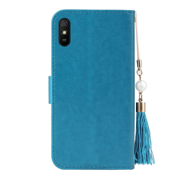 For Xiaomi Redmi 9A Embossed Lucky Tree Horizontal Flip Leather Case with Holder & Card Slot & Wallet & Lanyard