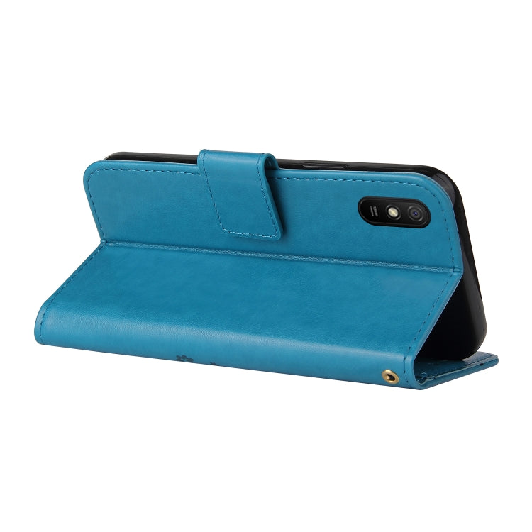 For Xiaomi Redmi 9A Embossed Lucky Tree Horizontal Flip Leather Case with Holder & Card Slot & Wallet & Lanyard