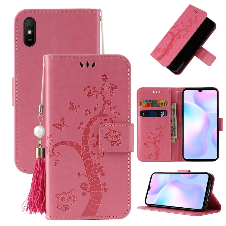 For Xiaomi Redmi 9A Embossed Lucky Tree Horizontal Flip Leather Case with Holder & Card Slot & Wallet & Lanyard