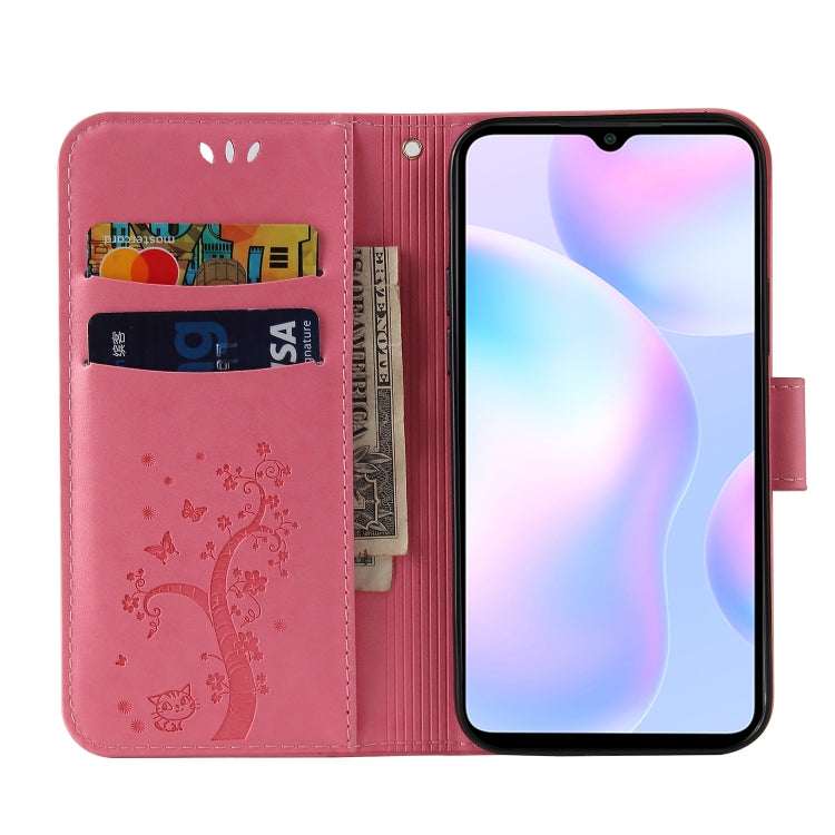 For Xiaomi Redmi 9A Embossed Lucky Tree Horizontal Flip Leather Case with Holder & Card Slot & Wallet & Lanyard