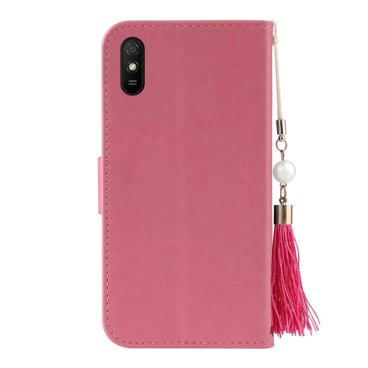 For Xiaomi Redmi 9A Embossed Lucky Tree Horizontal Flip Leather Case with Holder & Card Slot & Wallet & Lanyard