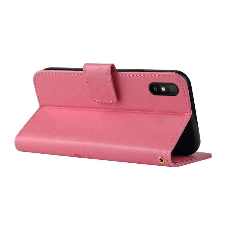 For Xiaomi Redmi 9A Embossed Lucky Tree Horizontal Flip Leather Case with Holder & Card Slot & Wallet & Lanyard