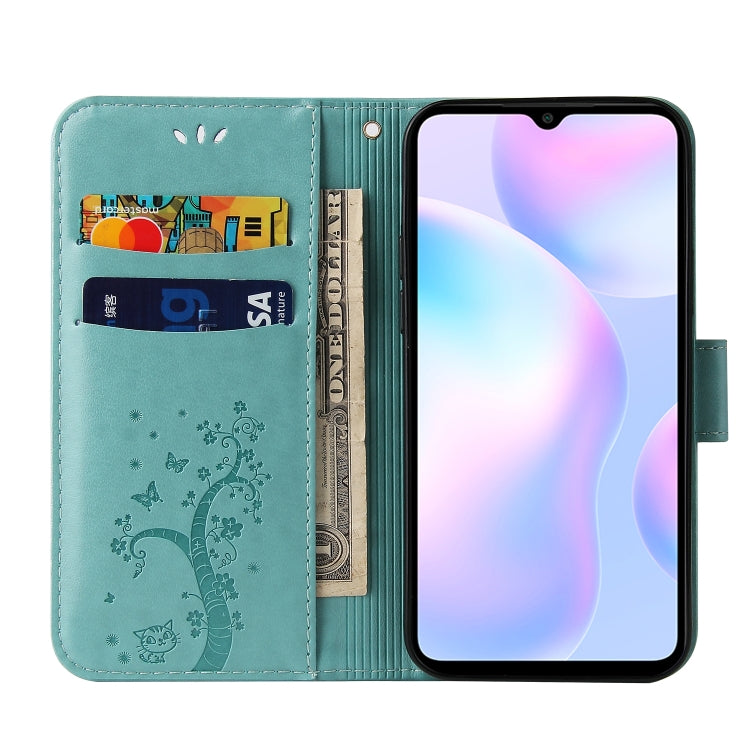 For Xiaomi Redmi 9A Embossed Lucky Tree Horizontal Flip Leather Case with Holder & Card Slot & Wallet & Lanyard