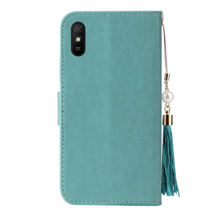 For Xiaomi Redmi 9A Embossed Lucky Tree Horizontal Flip Leather Case with Holder & Card Slot & Wallet & Lanyard