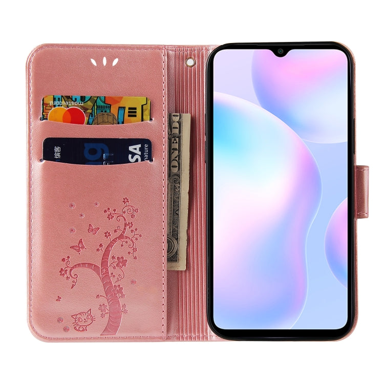 For Xiaomi Redmi 9A Embossed Lucky Tree Horizontal Flip Leather Case with Holder & Card Slot & Wallet & Lanyard