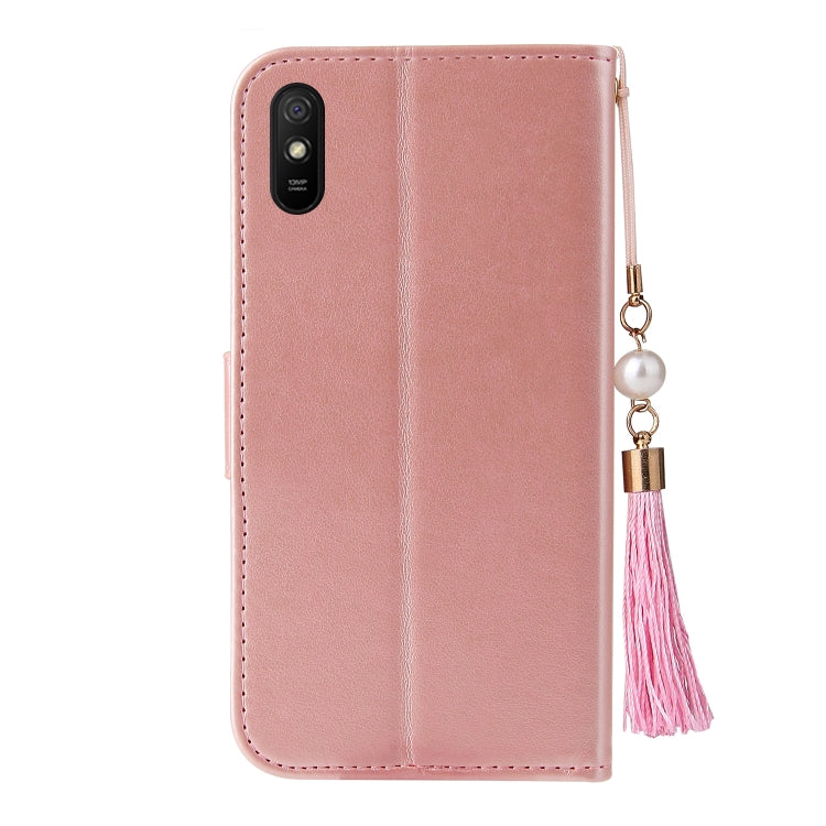For Xiaomi Redmi 9A Embossed Lucky Tree Horizontal Flip Leather Case with Holder & Card Slot & Wallet & Lanyard