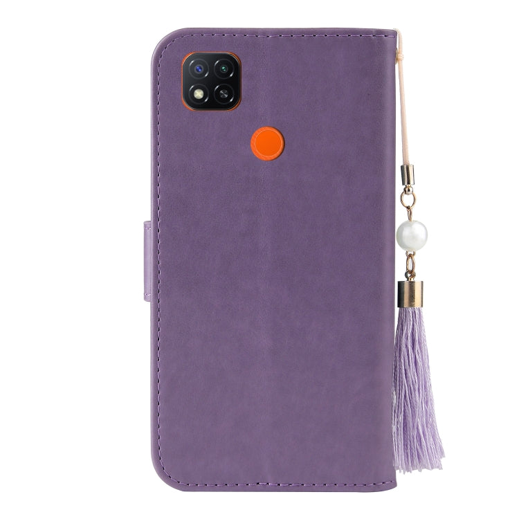 For Xiaomi Redmi 9C Embossed Lucky Tree Horizontal Flip Leather Case with Holder & Card Slot & Wallet & Lanyard